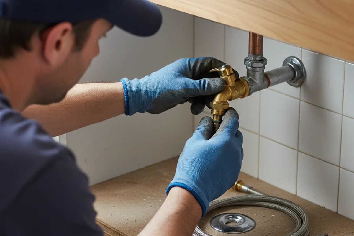 Shutoff valve and fitting work during Emergency Plumbing in Medinah